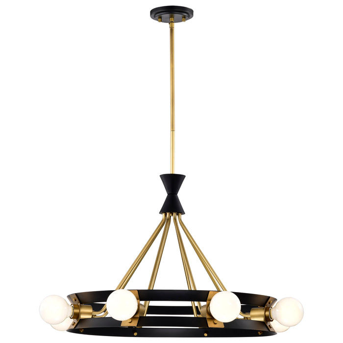 Marsden Eight Light Chandelier in Matte Black