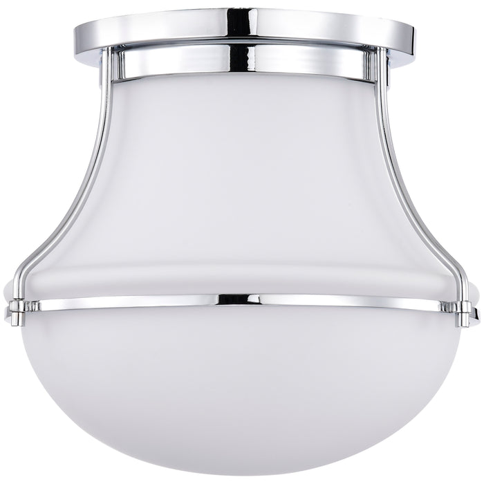 Valdora One Light Flush Mount in Polished Nickel