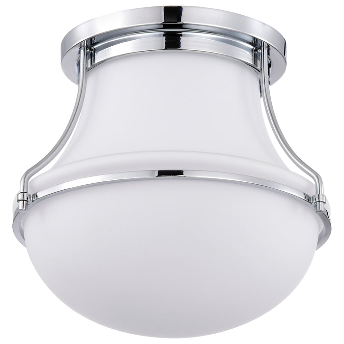 Valdora One Light Flush Mount in Polished Nickel