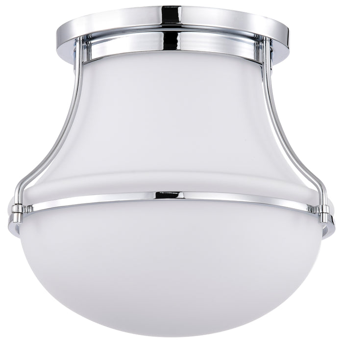 Valdora One Light Flush Mount in Polished Nickel