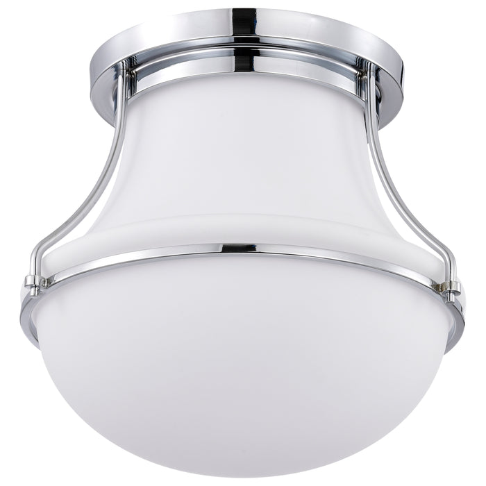 Valdora One Light Flush Mount in Polished Nickel