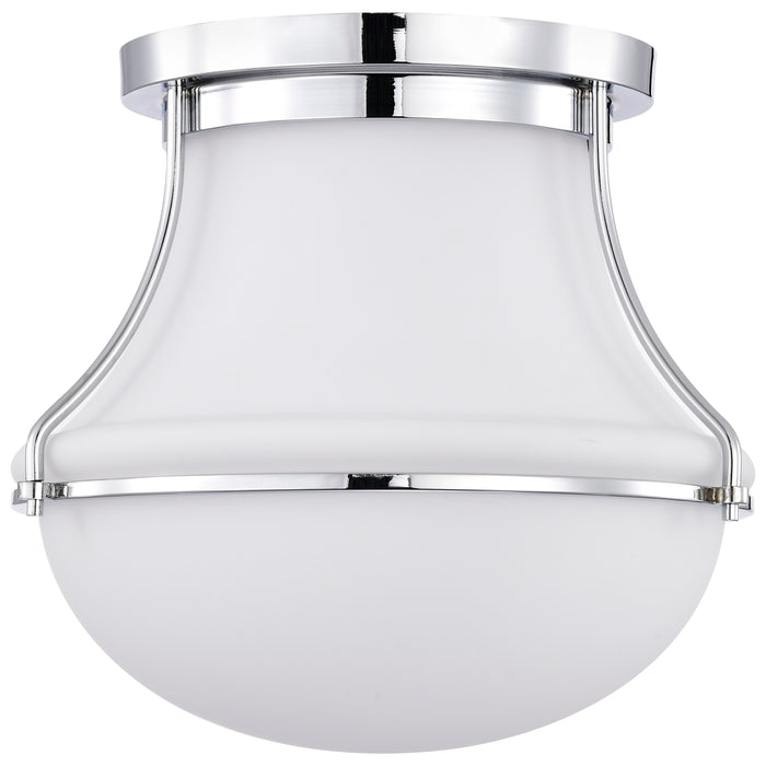 Valdora One Light Flush Mount in Polished Nickel