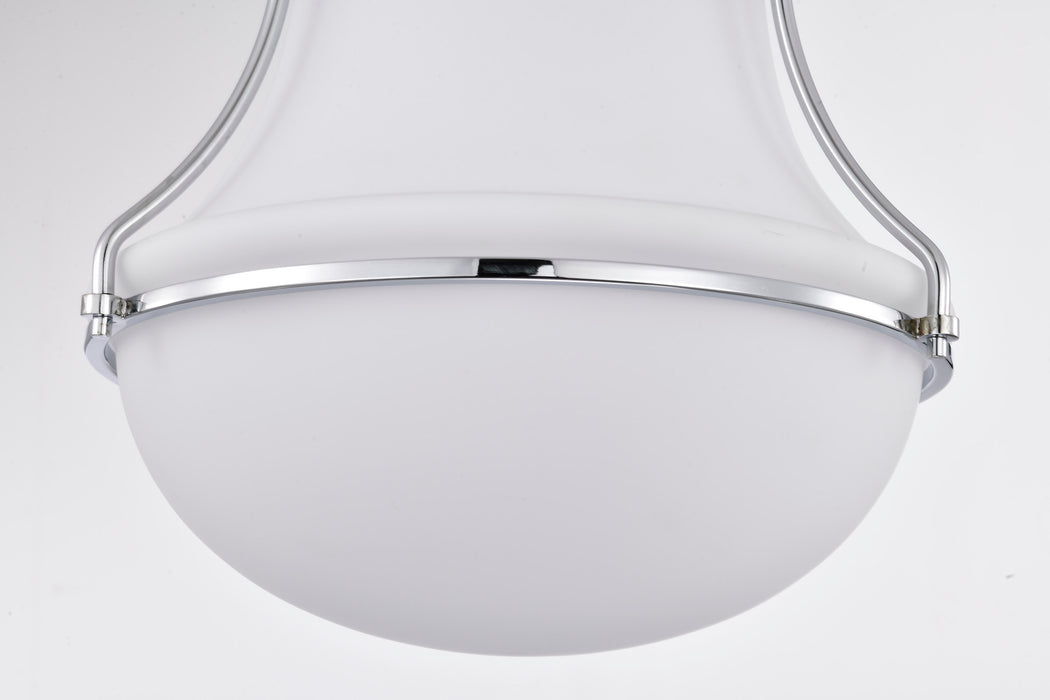 Valdora One Light Flush Mount in Polished Nickel