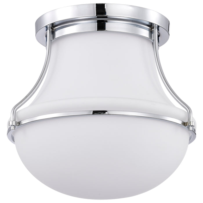 Valdora One Light Flush Mount in Polished Nickel