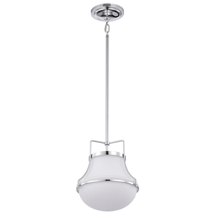 Valdora One Light Pendant in Polished Nickel