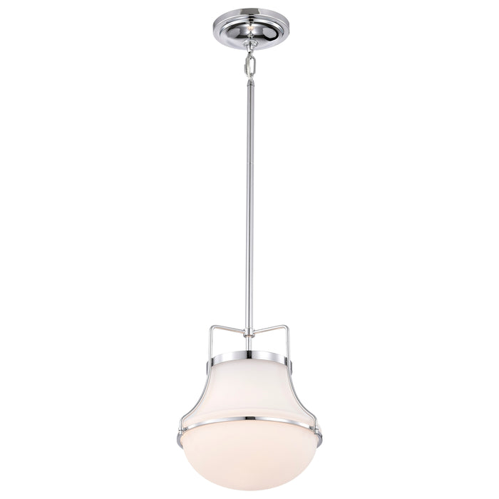 Valdora One Light Pendant in Polished Nickel