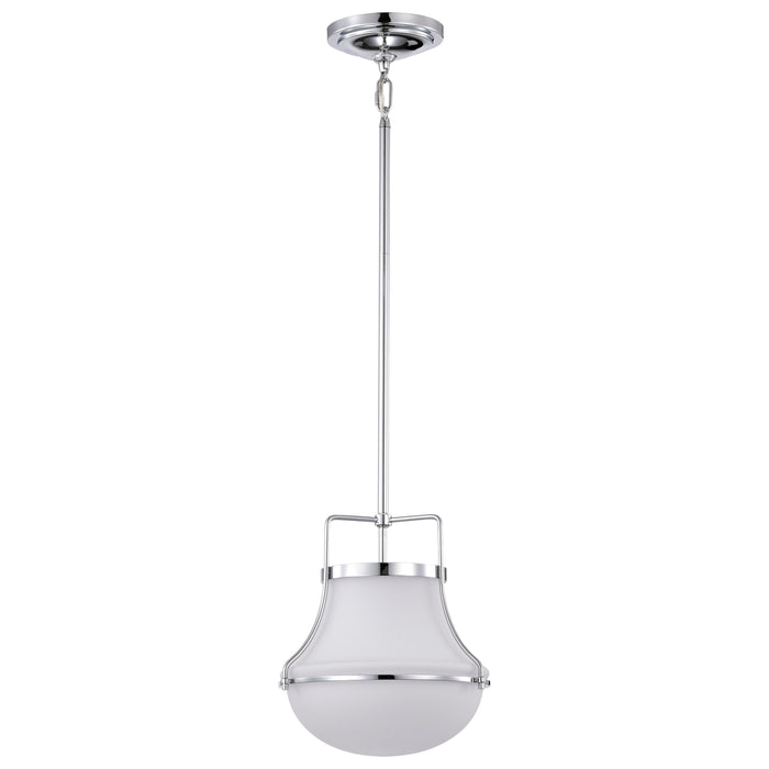 Valdora One Light Pendant in Polished Nickel