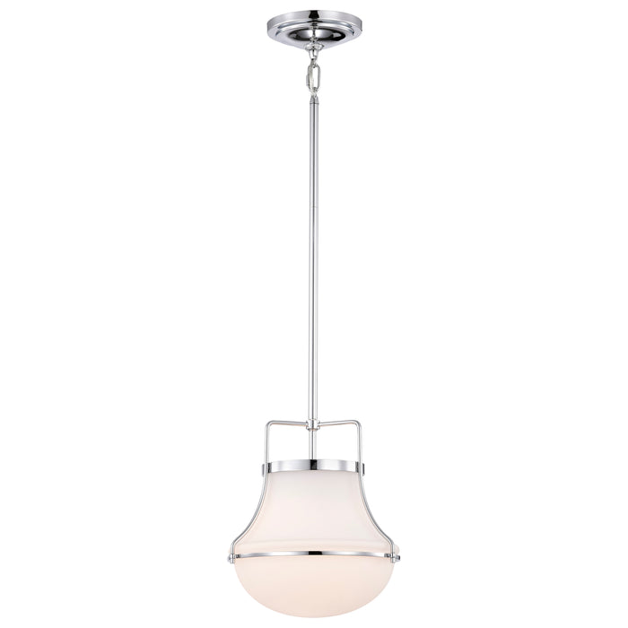 Valdora One Light Pendant in Polished Nickel