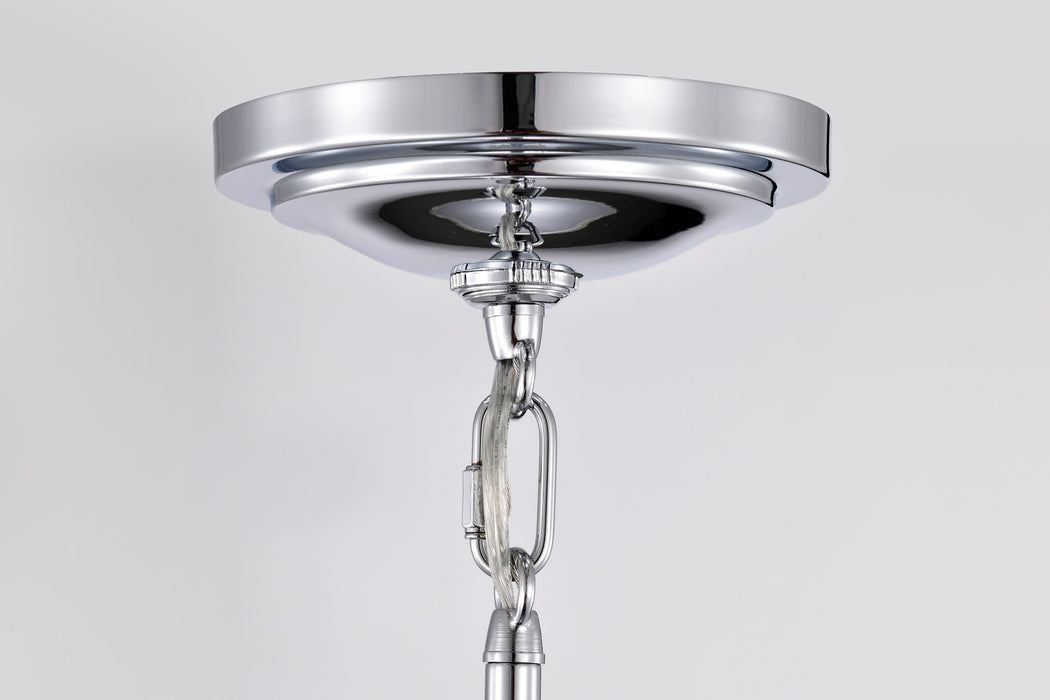 Valdora One Light Pendant in Polished Nickel