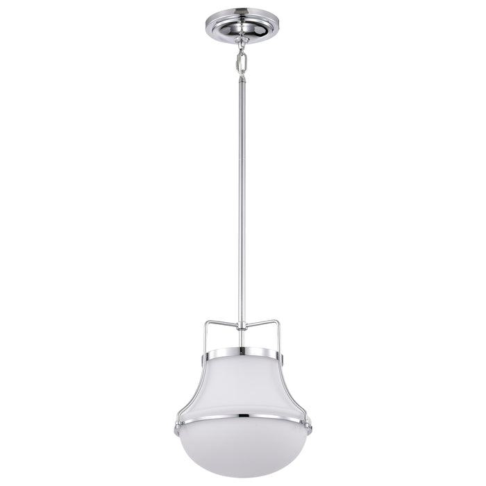 Valdora One Light Pendant in Polished Nickel