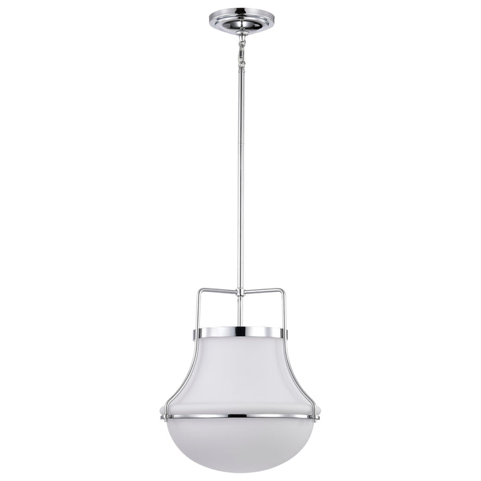 Valdora One Light Pendant in Polished Nickel