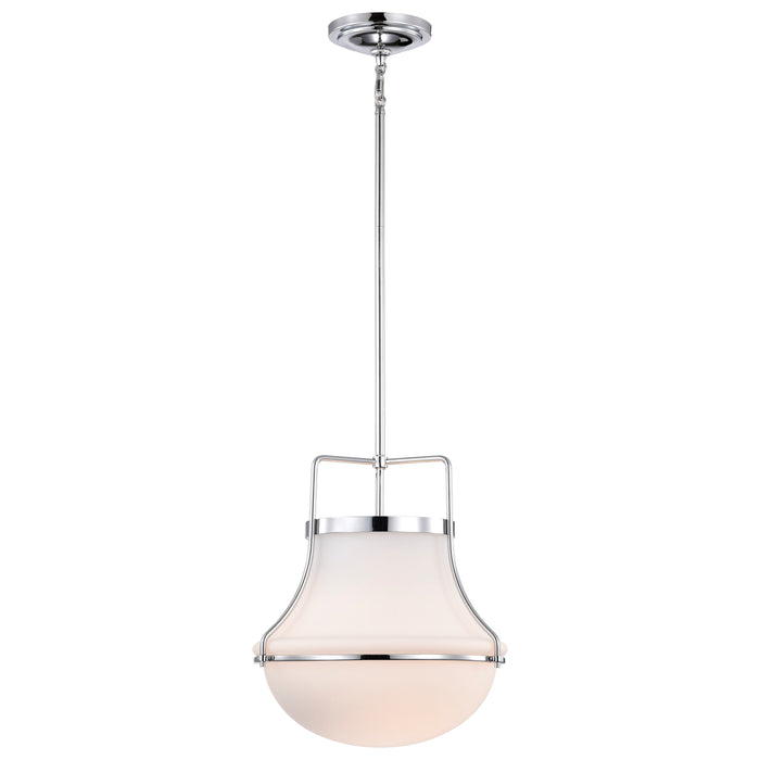 Valdora One Light Pendant in Polished Nickel