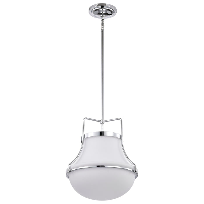 Valdora One Light Pendant in Polished Nickel