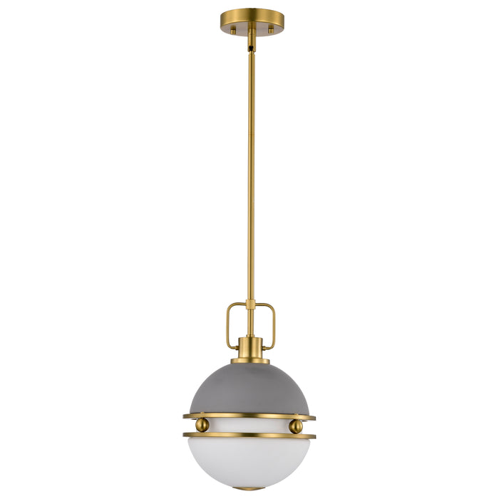 Everton One Light Pendant in Matte Gray