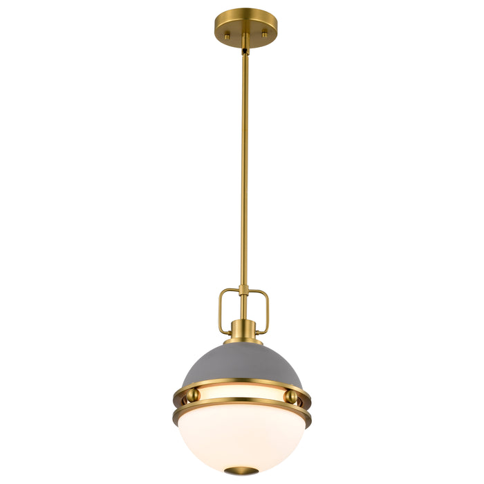 Everton One Light Pendant in Matte Gray