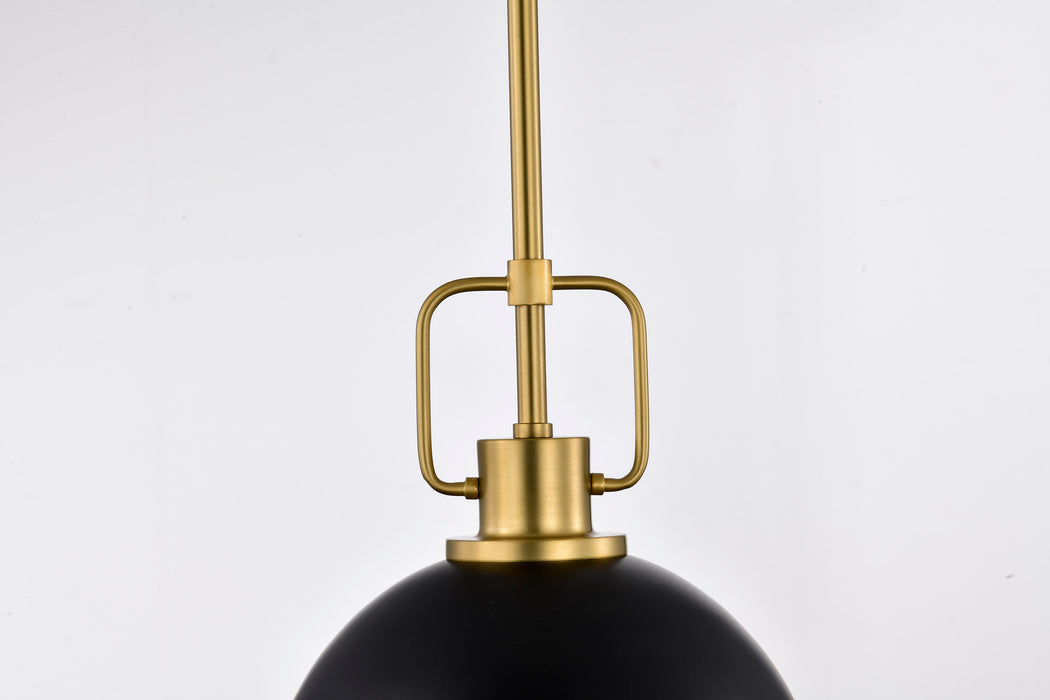 Everton One Light Pendant in Matte Black