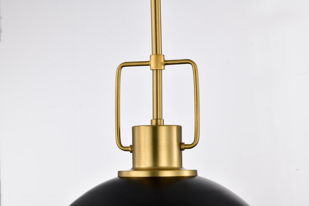 Everton Two Light Pendant in Matte Black