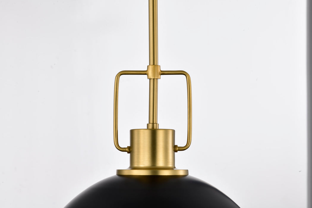 Everton Two Light Pendant in Matte Black