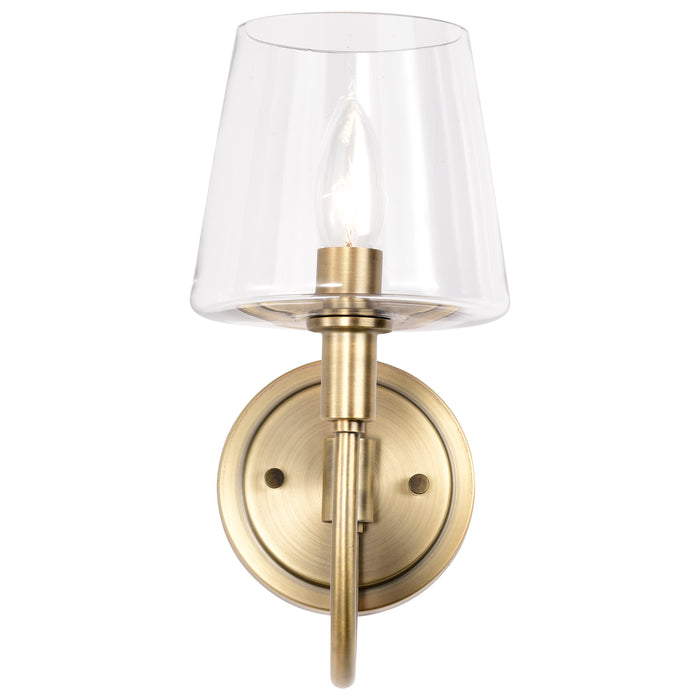 Brookside One Light Wall Sconce in Vintage Brass