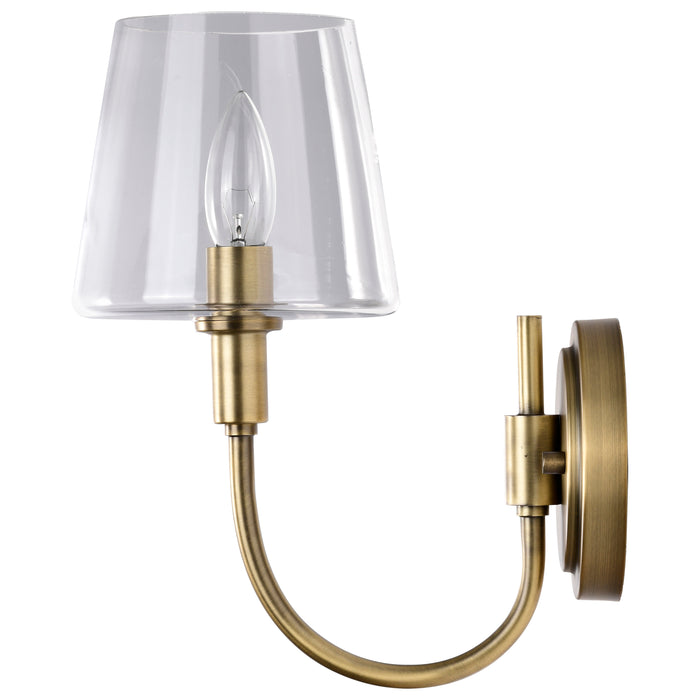 Brookside One Light Wall Sconce in Vintage Brass