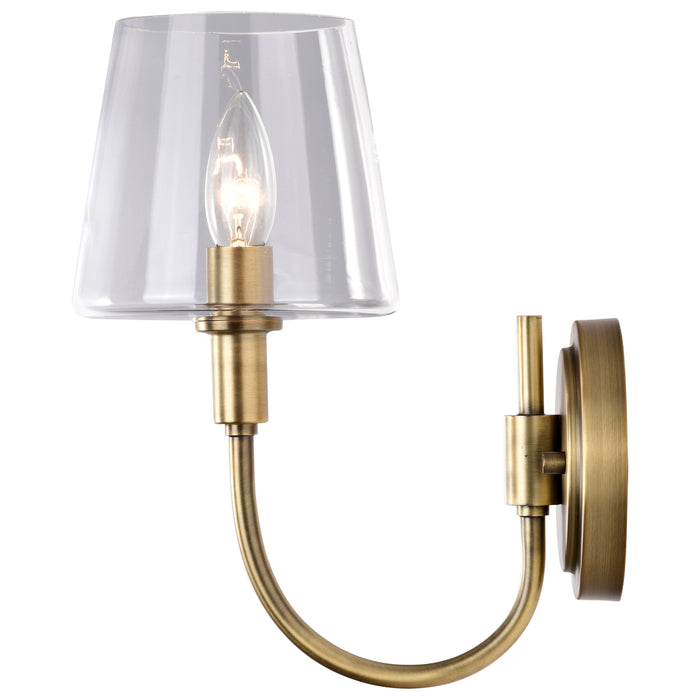 Brookside One Light Wall Sconce in Vintage Brass