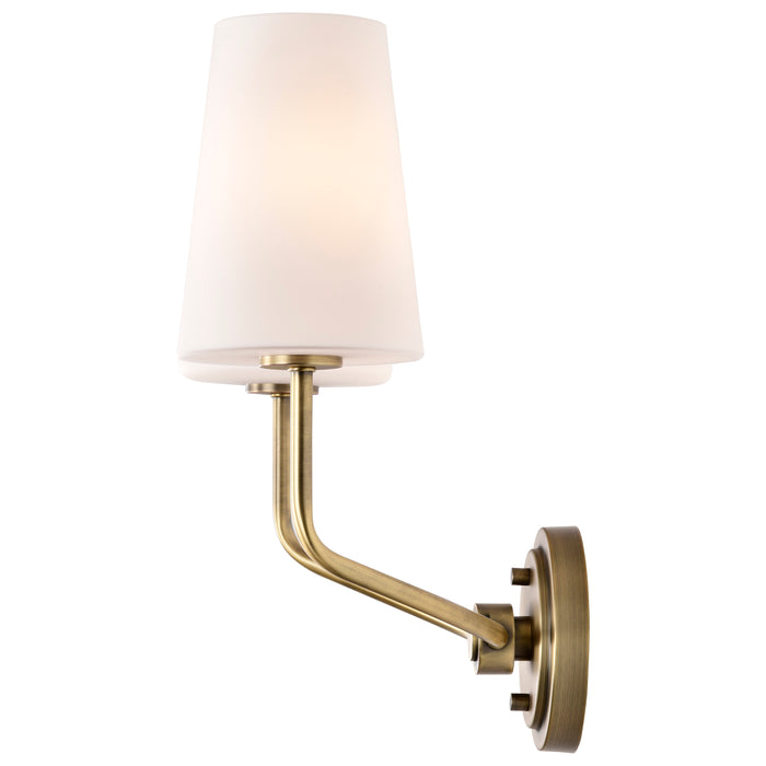 Cordello Two Light Wall Sconce in Vintage Brass