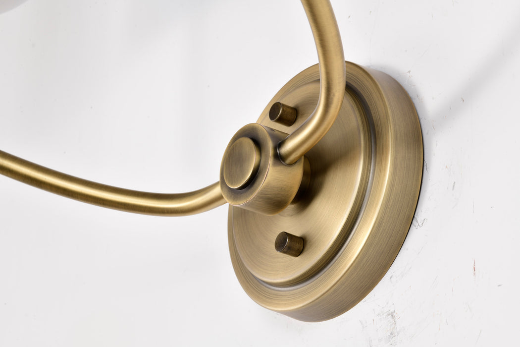 Cordello Two Light Wall Sconce in Vintage Brass