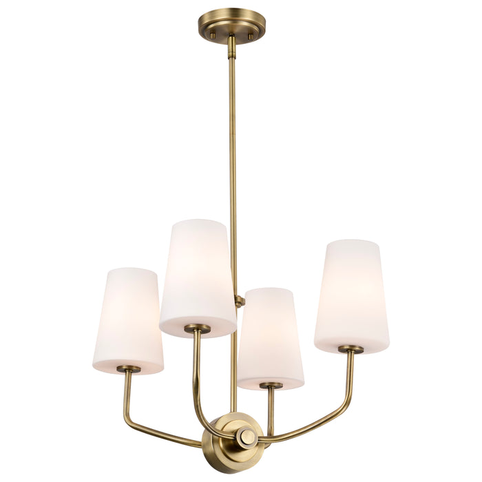 Cordello Four Light Chandelier in Vintage Brass