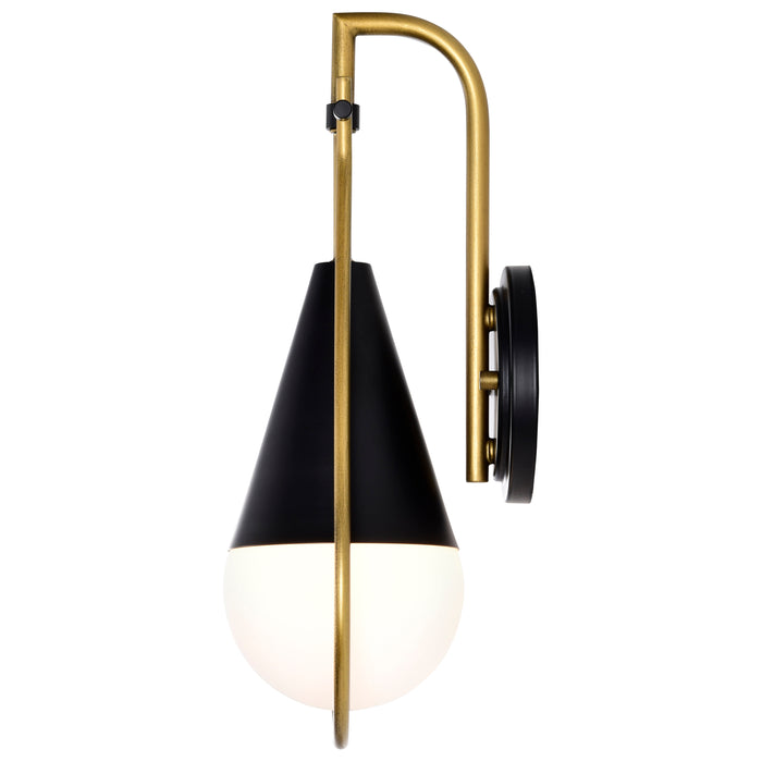 Admiral One Light Wall Sconce in Matte Black