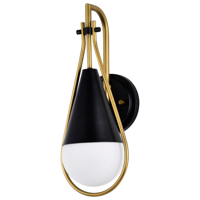 Admiral One Light Wall Sconce in Matte Black