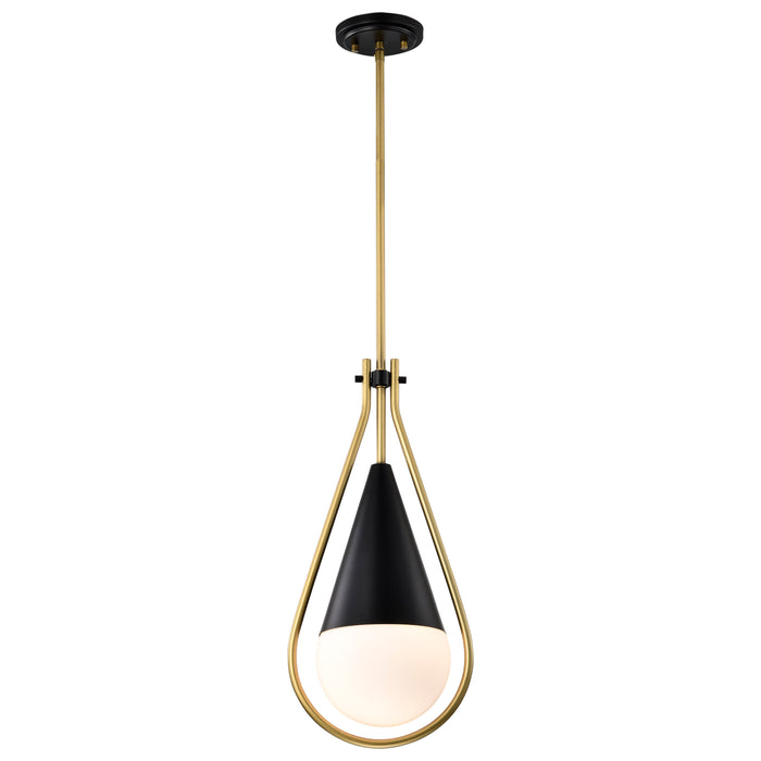 Admiral One Light Pendant in Matte Black