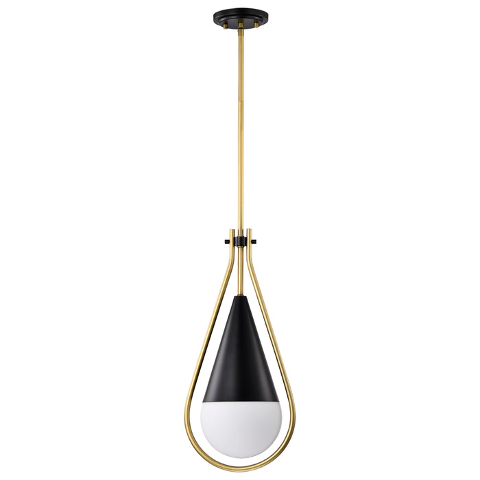 Admiral One Light Pendant in Matte Black