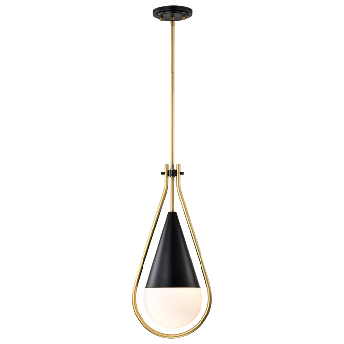 Admiral One Light Pendant in Matte Black