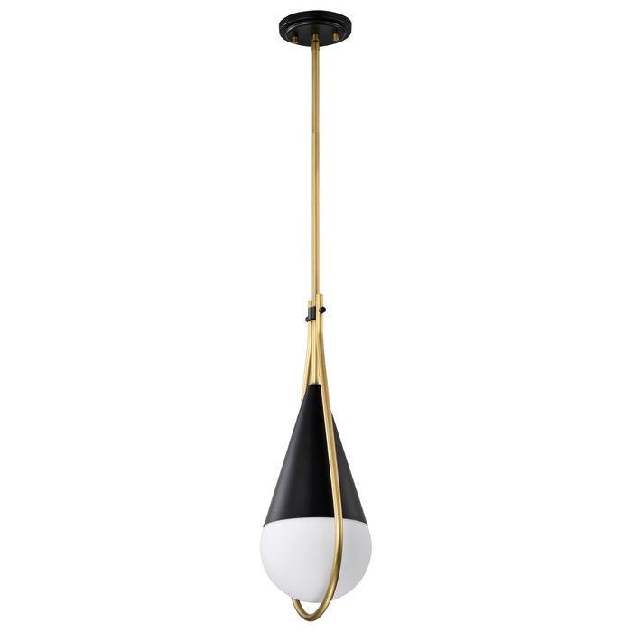 Admiral One Light Pendant in Matte Black