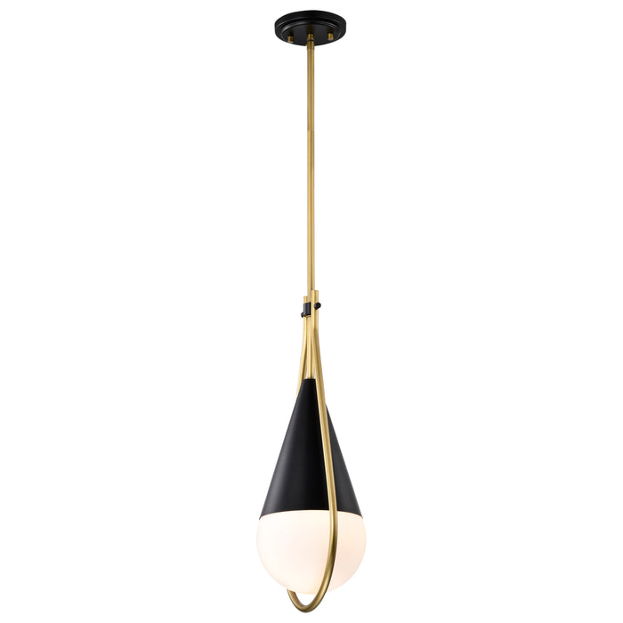 Admiral One Light Pendant in Matte Black