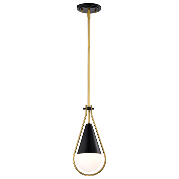 Admiral One Light Pendant in Matte Black