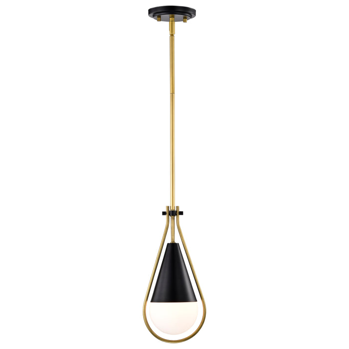 Admiral One Light Pendant in Matte Black