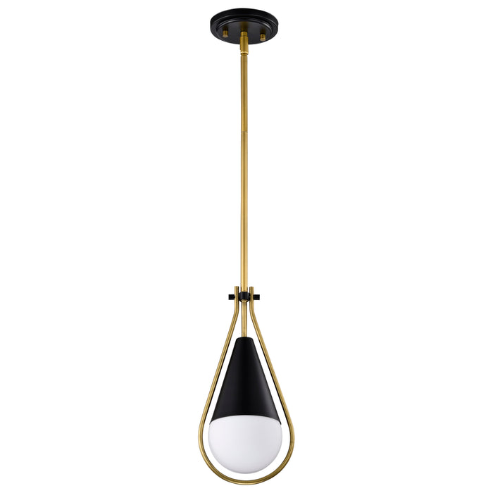 Admiral One Light Pendant in Matte Black