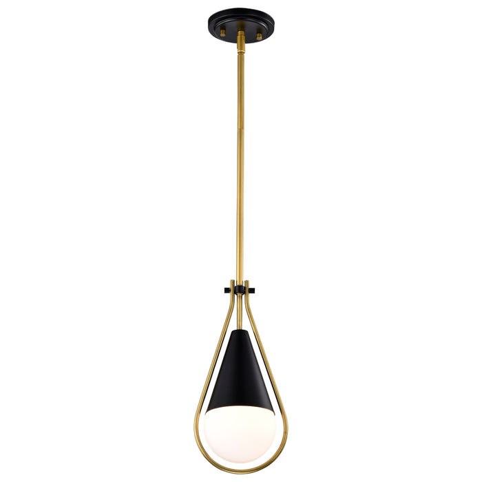 Admiral One Light Pendant in Matte Black