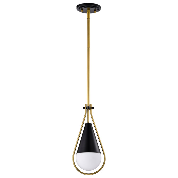 Admiral One Light Pendant in Matte Black