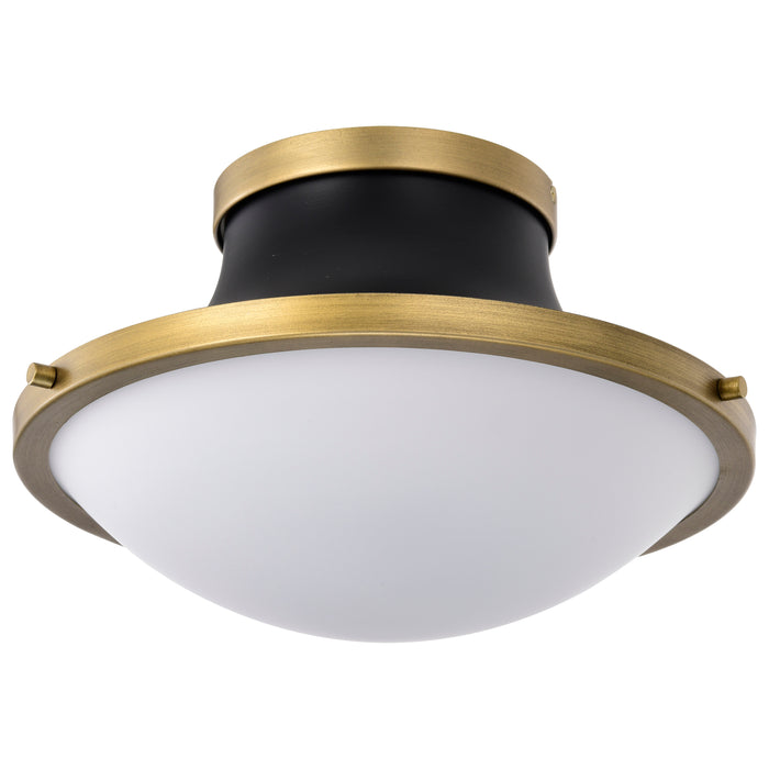 Lafayette One Light Flush Mount in Matte Black