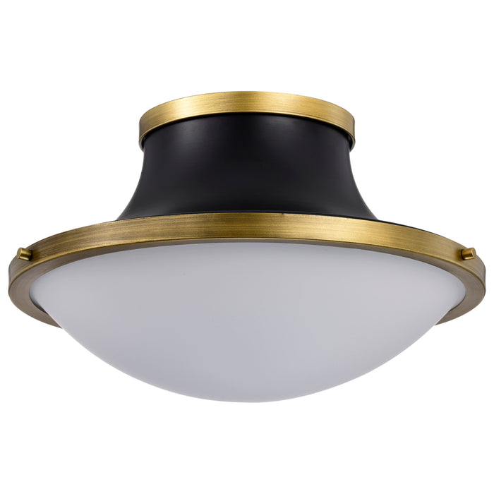 Lafayette Three Light Flush Mount in Matte Black