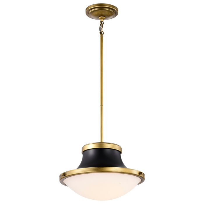 Lafayette One Light Pendant in Matte Black