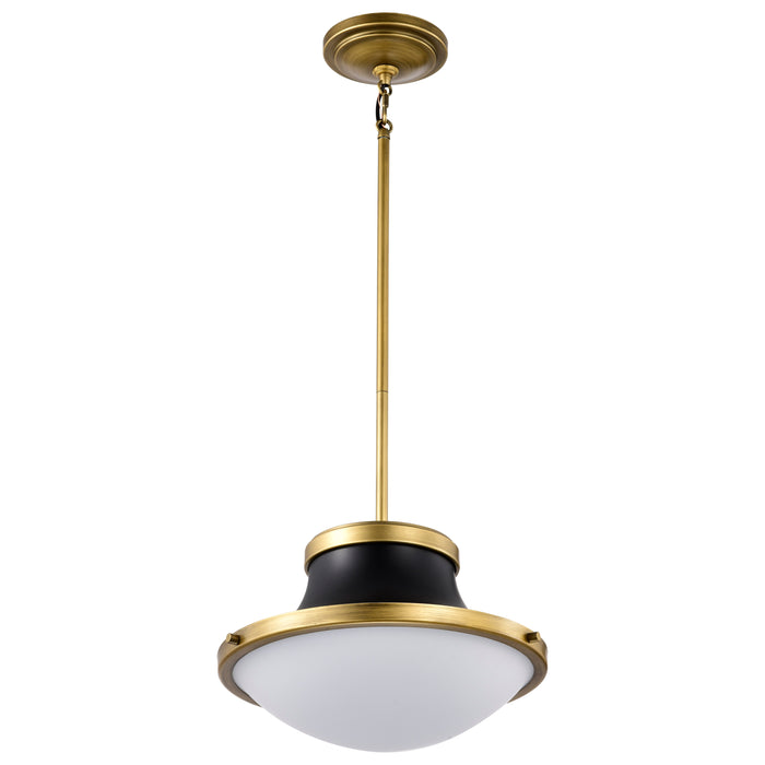 Lafayette One Light Pendant in Matte Black