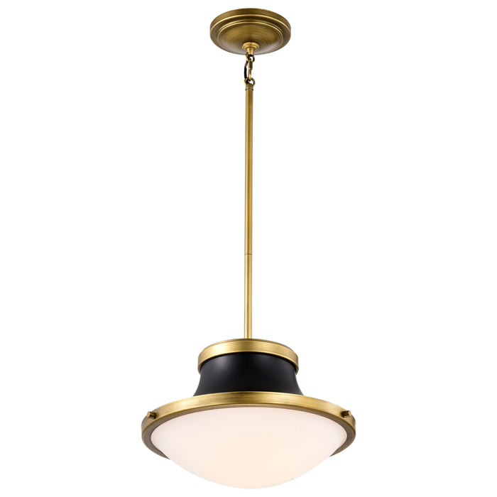 Lafayette One Light Pendant in Matte Black