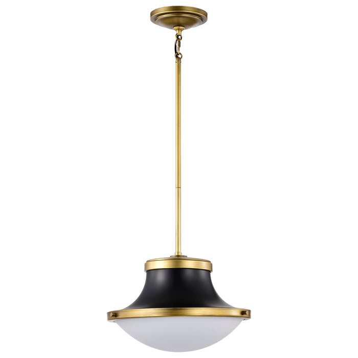 Lafayette One Light Pendant in Matte Black