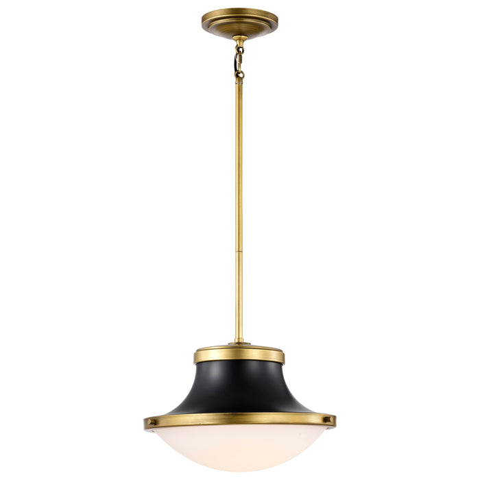 Lafayette One Light Pendant in Matte Black