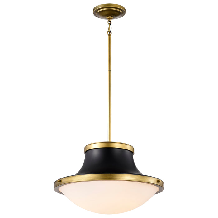 Lafayette One Light Pendant in Matte Black