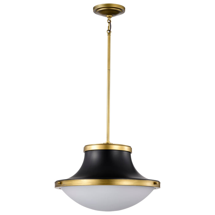 Lafayette One Light Pendant in Matte Black