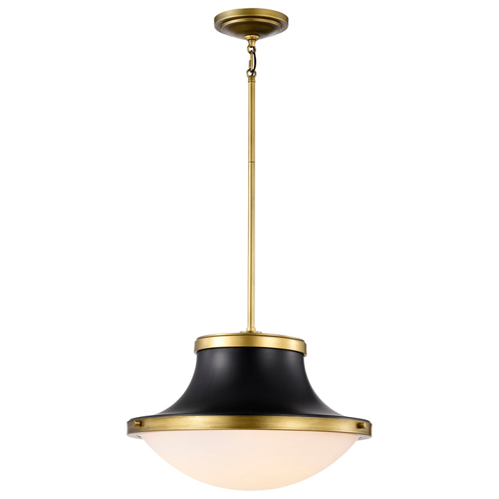 Lafayette One Light Pendant in Matte Black